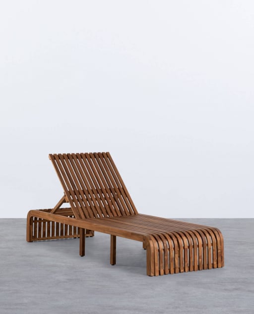 Hazan Trend Acacia Wood Reclining Sun Lounger