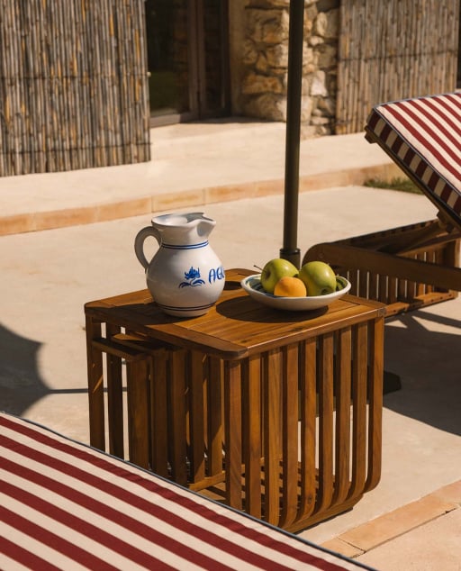 Acacia Wood Side Table (45x45 cm) Hazan