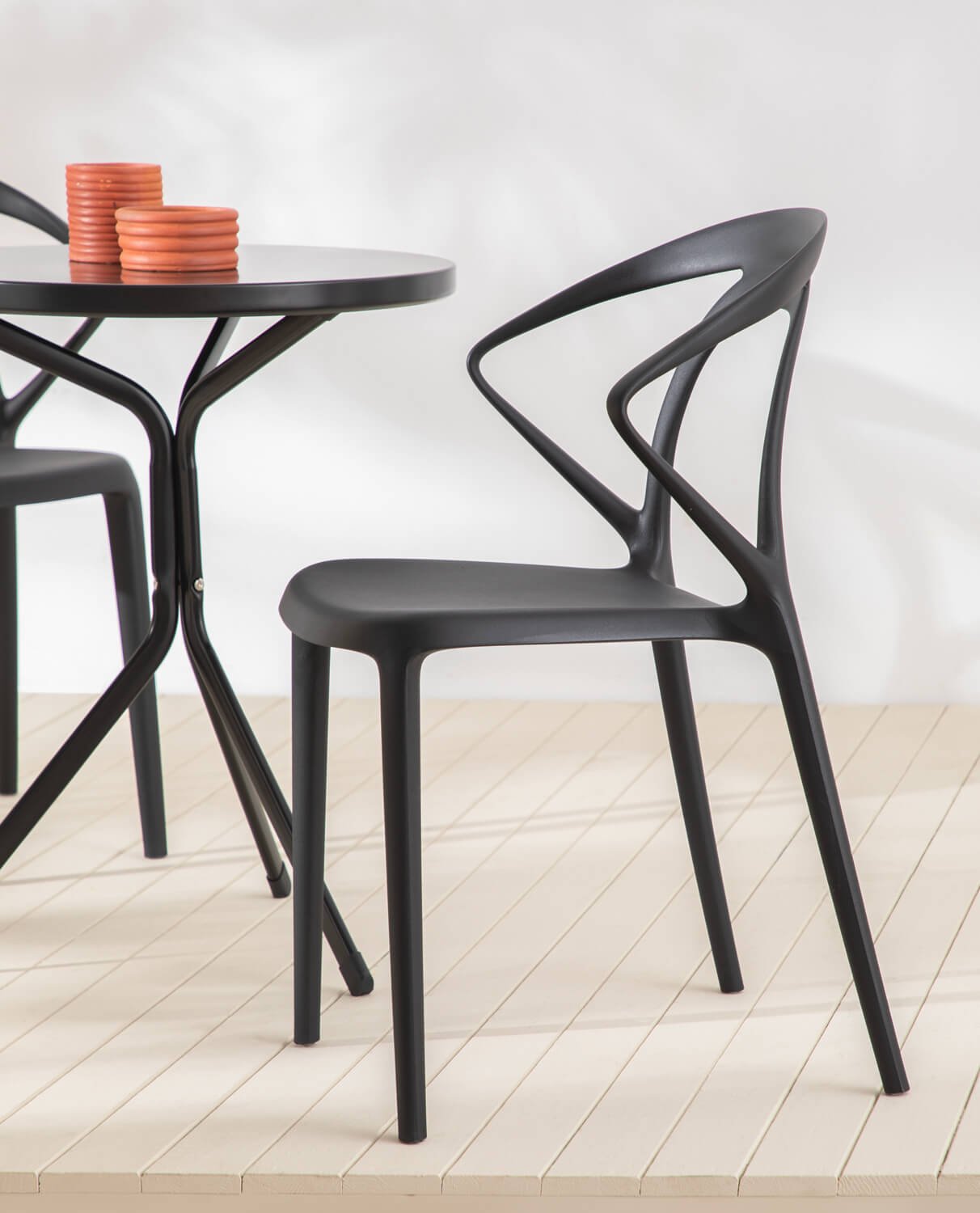 Pack 4 Polypropylene Outdoor Chairs Erdy , gallery image 2