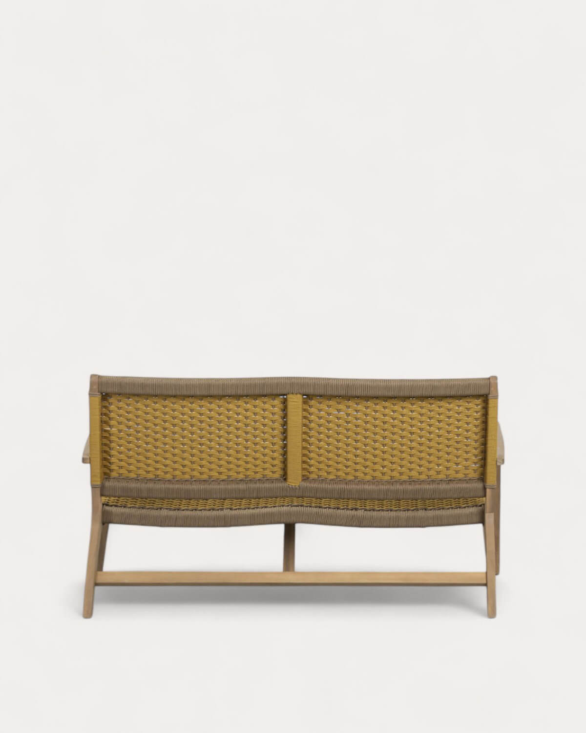 Mirle Acacia Wood and Rope 2-Seater Garden Sofa, gallery image 5