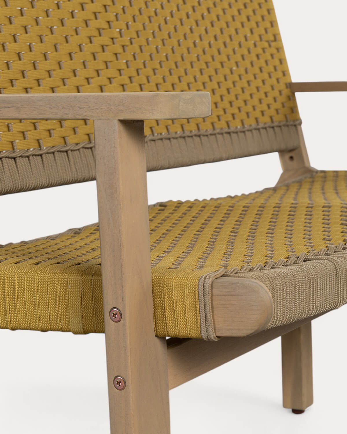 Mirle Acacia Wood and Rope 2-Seater Garden Sofa - themasie.com