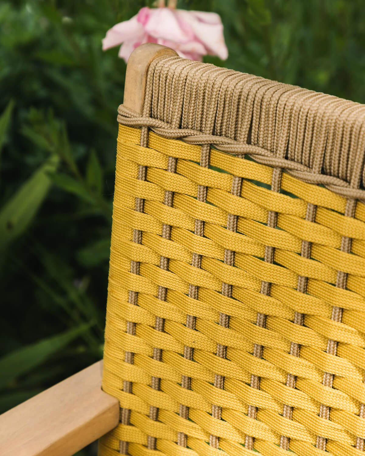 Mirle Acacia Wood and Rope Garden Chair, gallery image 3