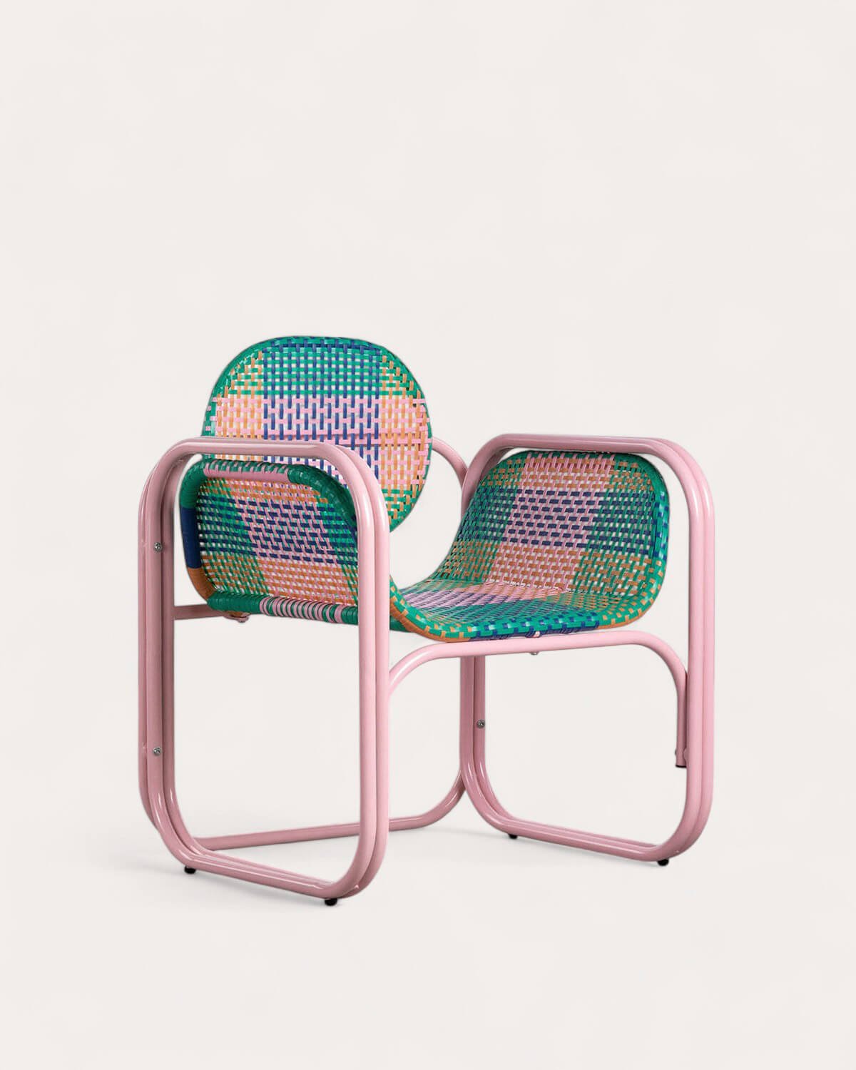 Armchair with Aluminium and Synthetic Rattan Armrests Emba Studio, gallery image 1