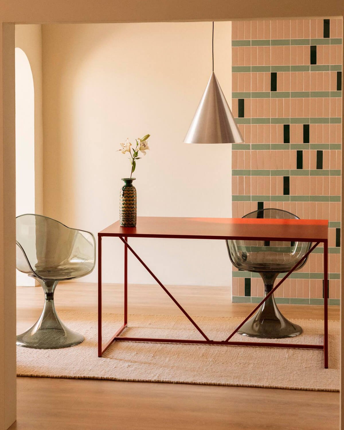 Ibiza Steel Laminate Dining Table (140x80 cm), gallery image 2