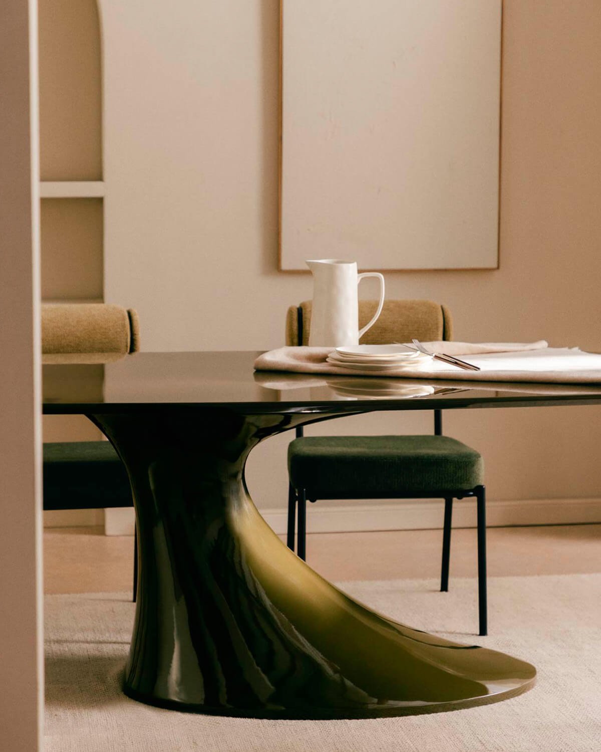 Rectangular Wooden and Fiberglass Dining Table (220x100 cm) Cool Flawas , gallery image 2