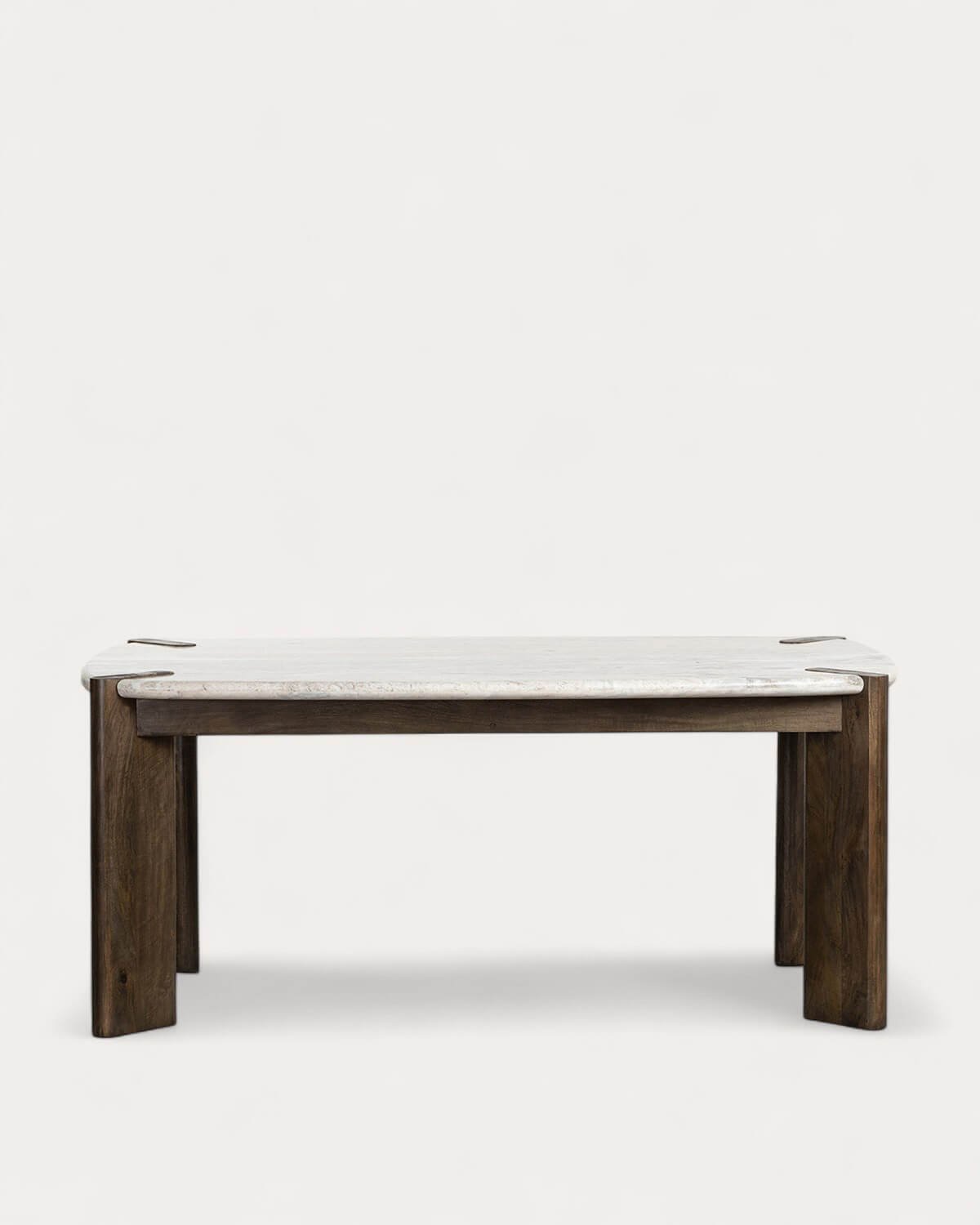 Rectangular Sawar Marble and Mango Wood Dining Table (180x99 cm) Edgar, gallery image 4492352