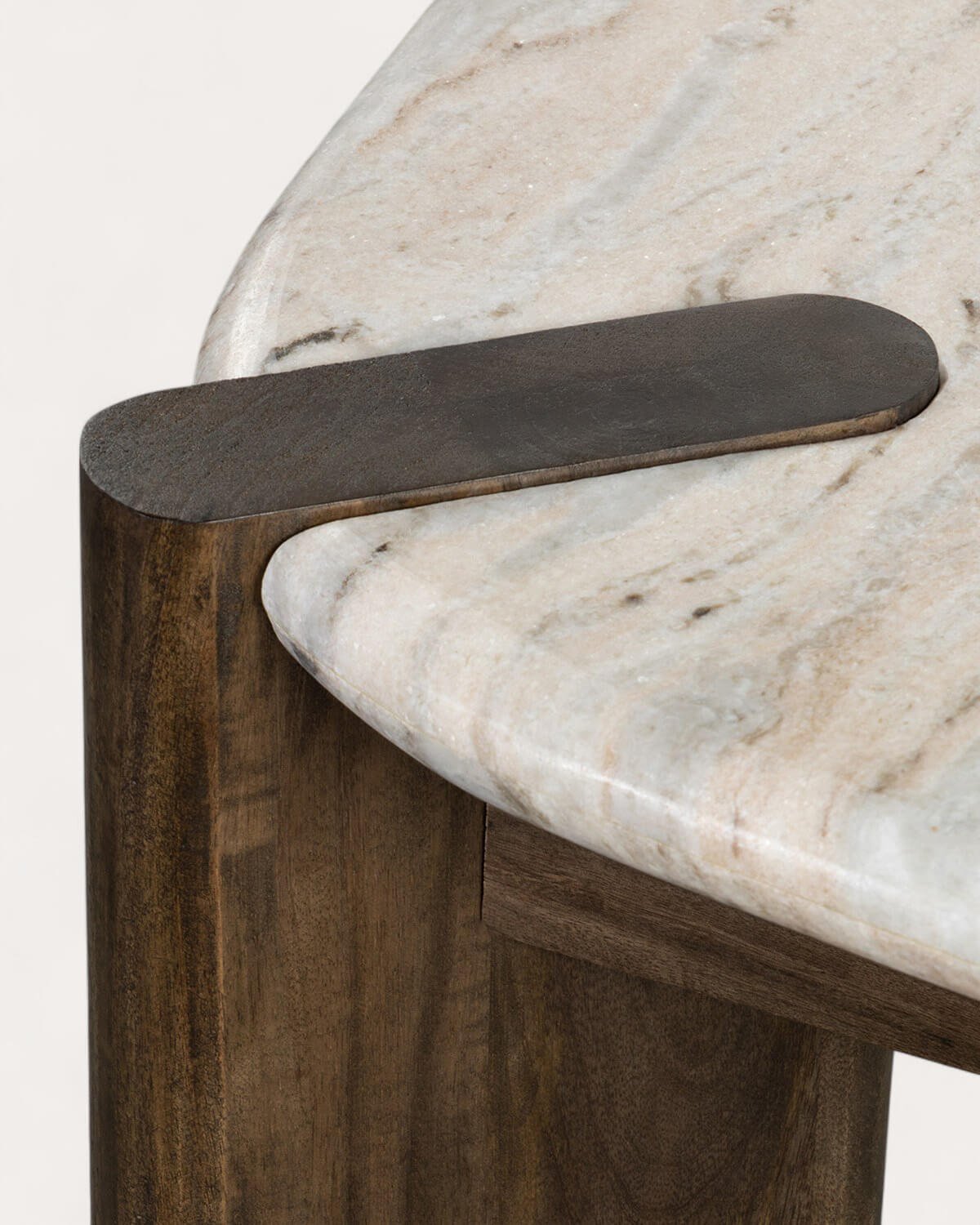 Rectangular Sawar Marble and Mango Wood Dining Table (180x99 cm) Edgar, gallery image 4492369