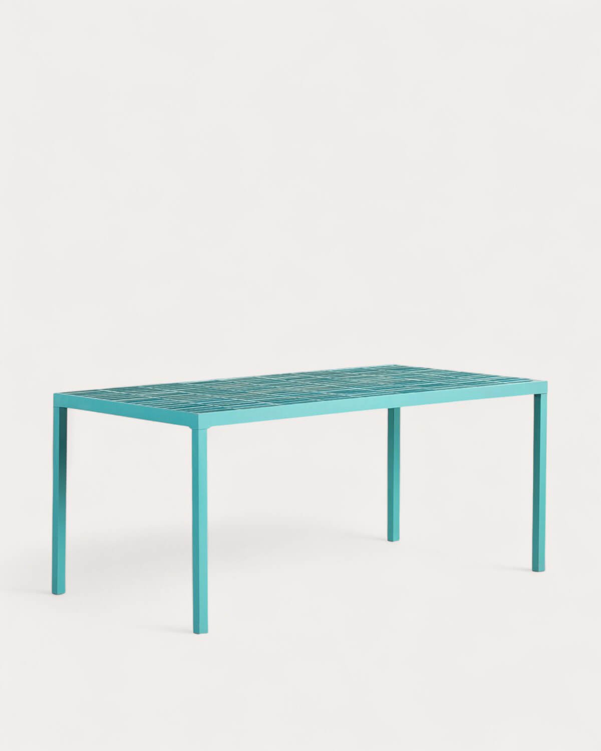 Rectangular Dining Table in Metal and Ceramic (181x93 cm) Zafiro, gallery image 1