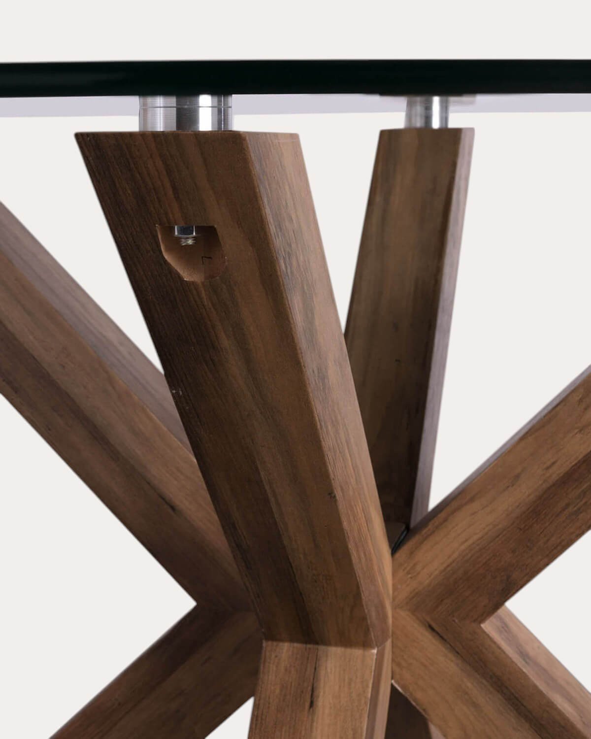 Round Wooden and Glass Dining Table (Ø120 cm) Vuoto, gallery image 3