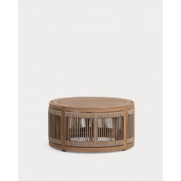 Mares Round Acacia Wood Coffee Table (Ø80 cm) Acacia medium - The Masie