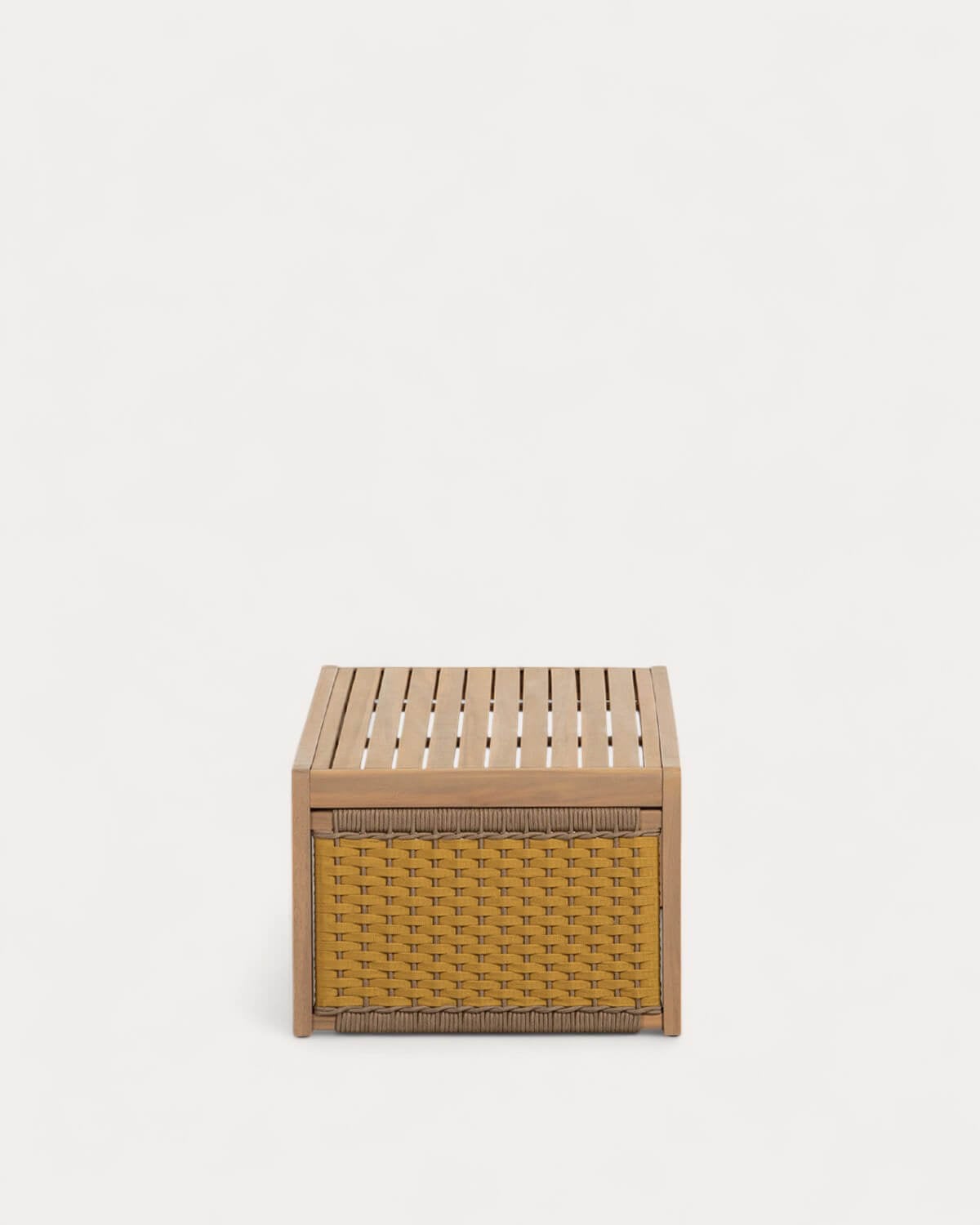 Acacia Wood and Rope Outdoor Coffee Table (100x50 cm) Mirle, gallery image 4