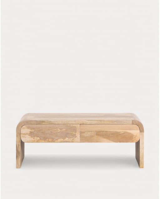 Coffee Table with 2 Drawers in Mango Wood (120x60 cm) Vanile