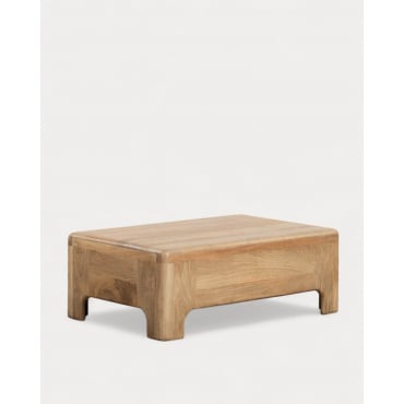 Mango Wood Rectangular Coffee Table (110x70 cm) Reichel Natural Mango - The Masie