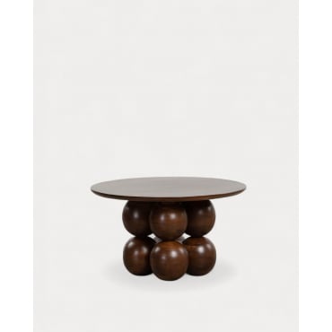 Alary Mango Wood Round Coffee Table (Ø80 cm) Medium Mango - The Masie