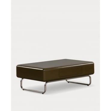 Rectangular Wooden and Metal Coffee Table (110x70 cm) Candela Colours Green Nori - The Masie
