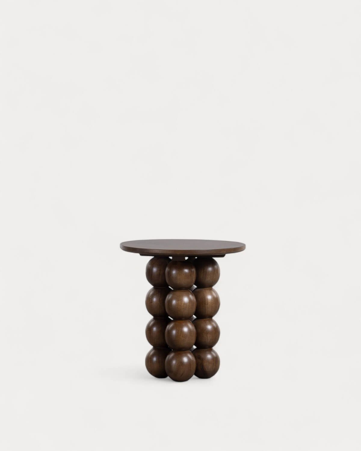 Round Mango Wood Side Table (Ø50 cm) Demian, gallery image 1