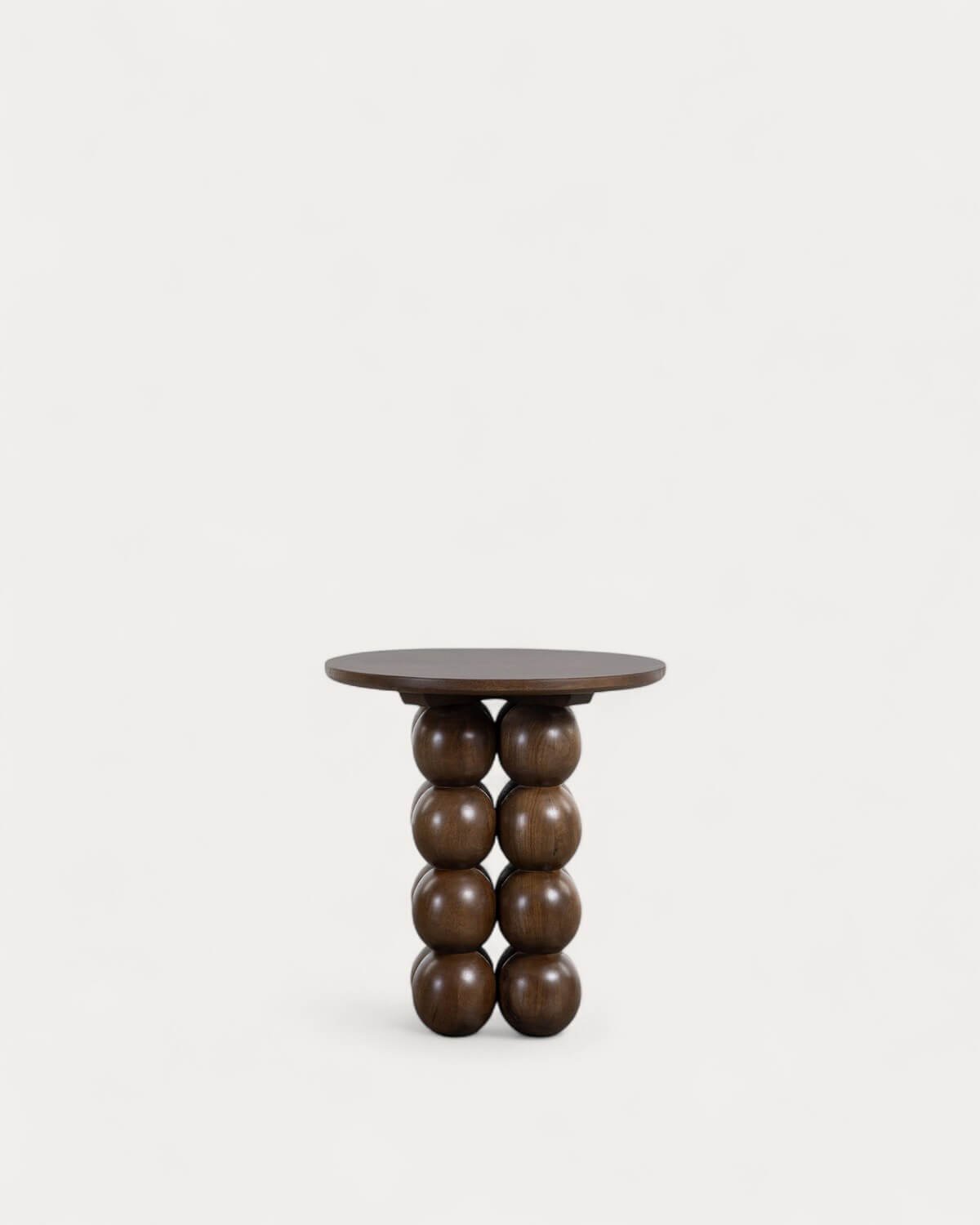 Round Mango Wood Side Table (Ø50 cm) Demian, gallery image 2