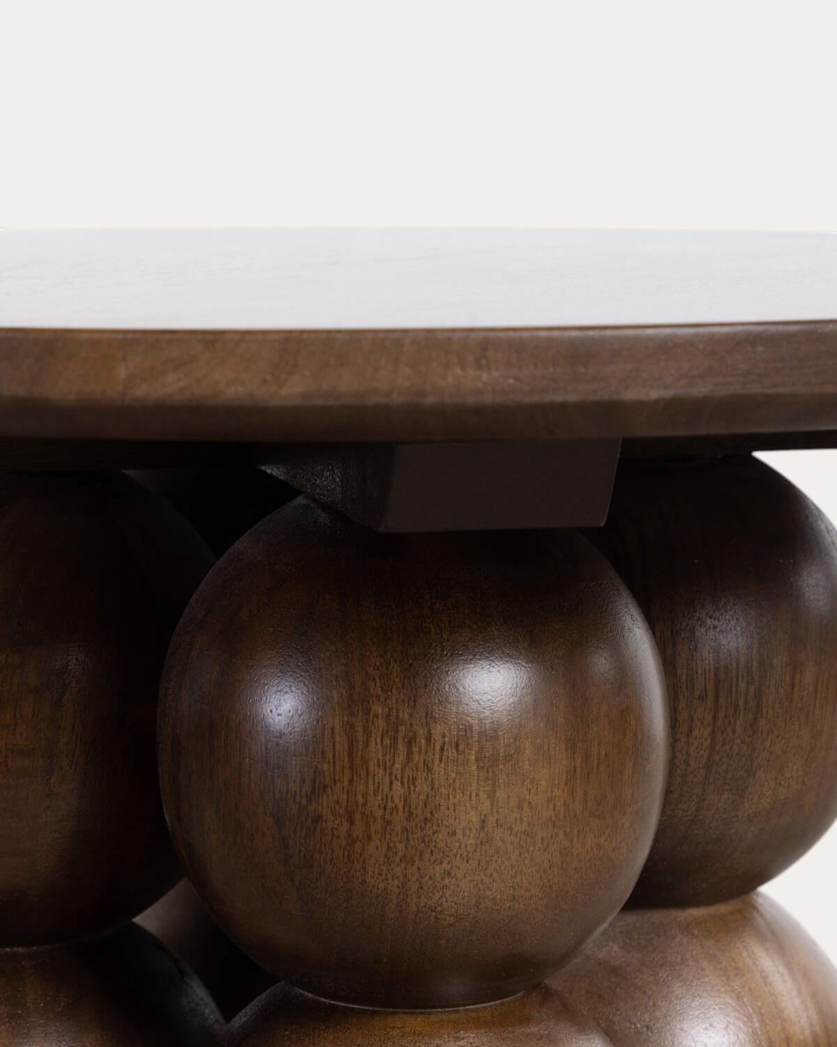 Round Mango Wood Side Table (Ø50 cm) Demian, gallery image 5