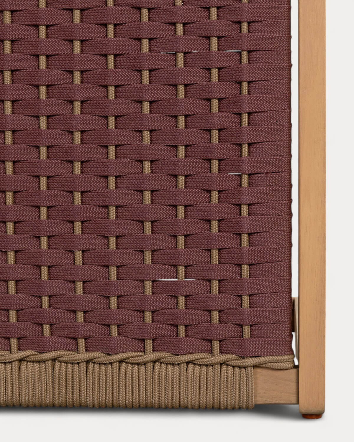 Acacia Wood and Rope Side Table (40x40 cm) Mirle, gallery image 7