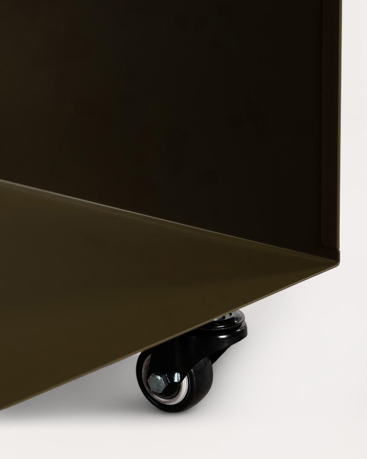 Side Table with Wheels and Metal Storage (40x40 cm) Aron, gallery image 7