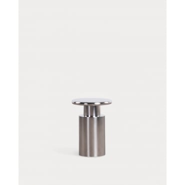 Round Metal Side Table (Ø32 cm) Ravi Chrome - The Masie
