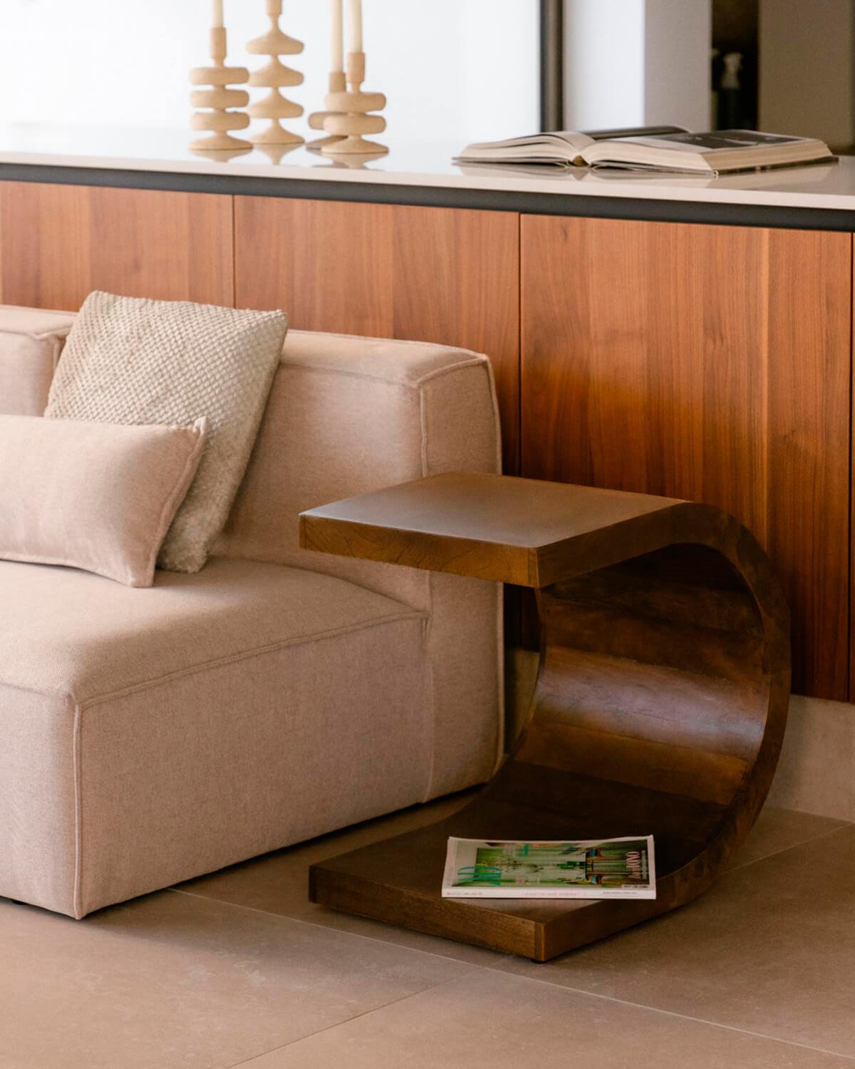 Mango Wood Side Table (56x40 cm) Adgar, gallery image 2