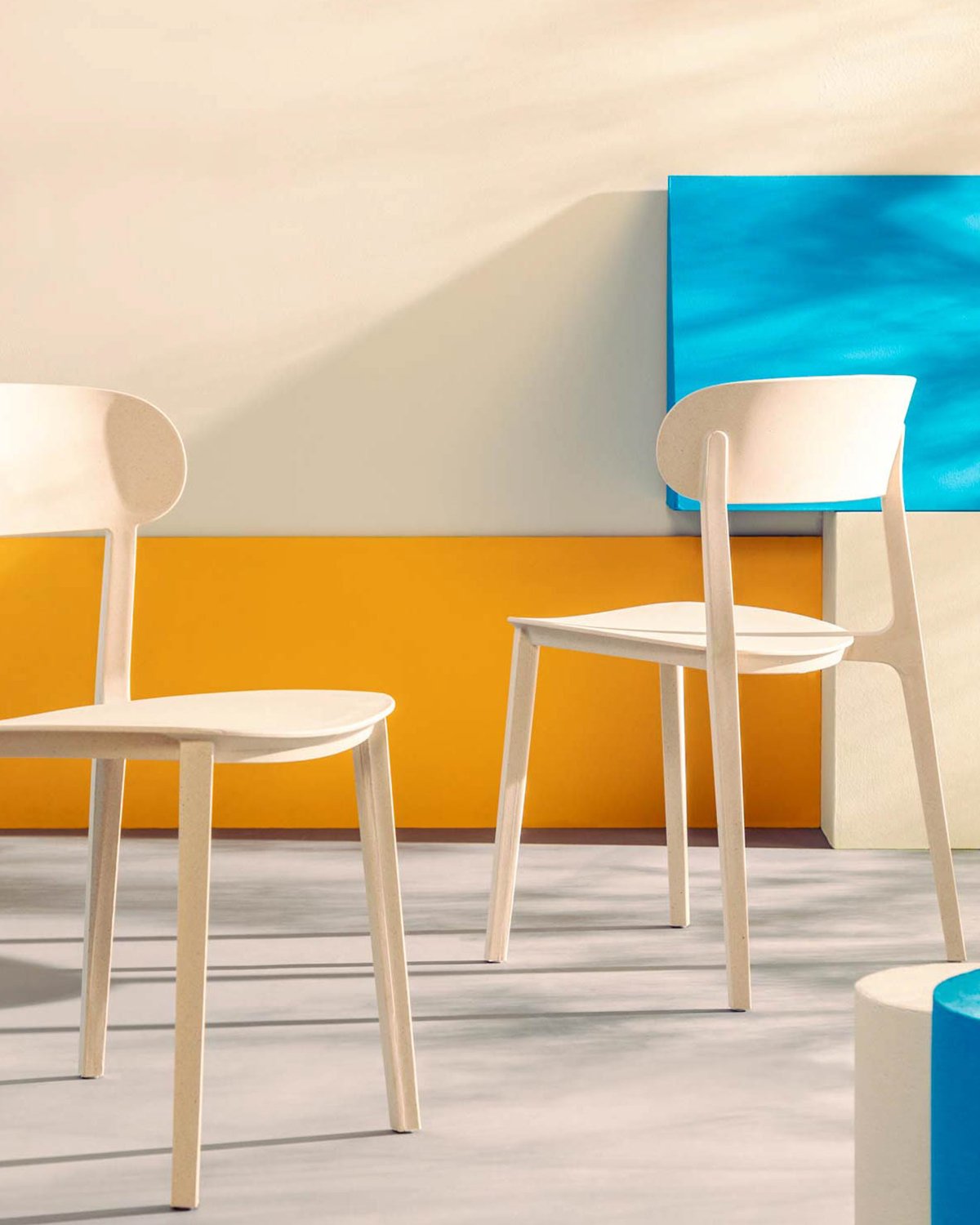 Pack 4 Polypropylene Dining Chairs Briel, gallery image 2