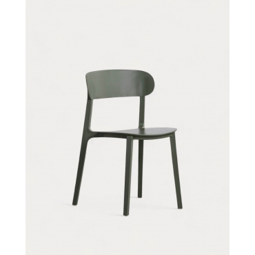 Pack 4 Polypropylene Dining Chairs Briel Green Nori - The Masie