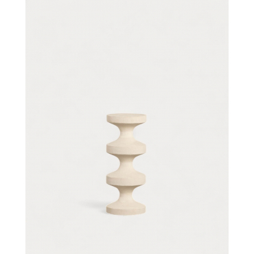 Metal Pedestal (Ø32 cm) Perseis Beige Seashell - The Masie