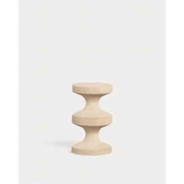 Round Metal Side Table (Ø32 cm) Perseis Beige Seashell - The Masie