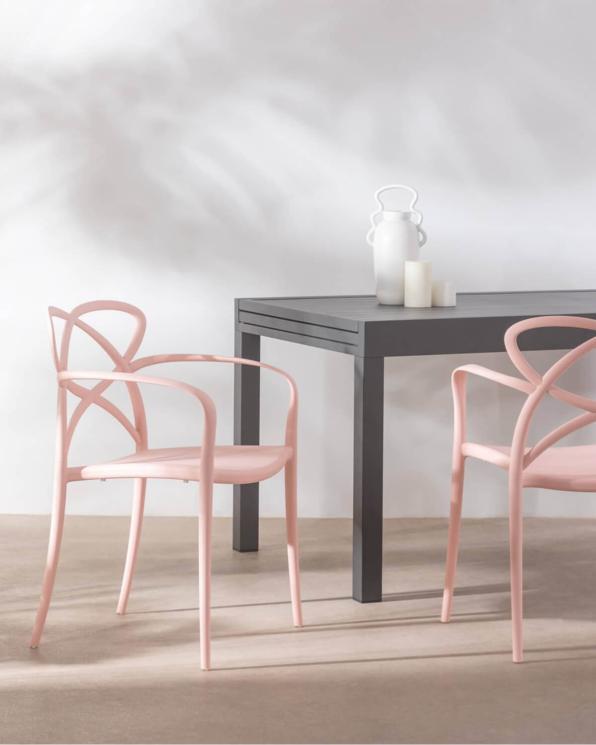 Pack 2 Polypropylene Dining Chairs with Armrests Cielo, gallery image 4513554
