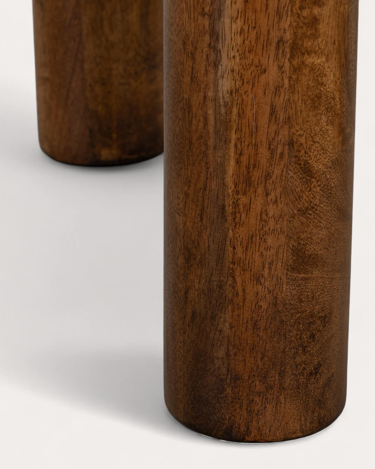 Square Side Table in Botticino Marble and Mango Wood (50x50 cm