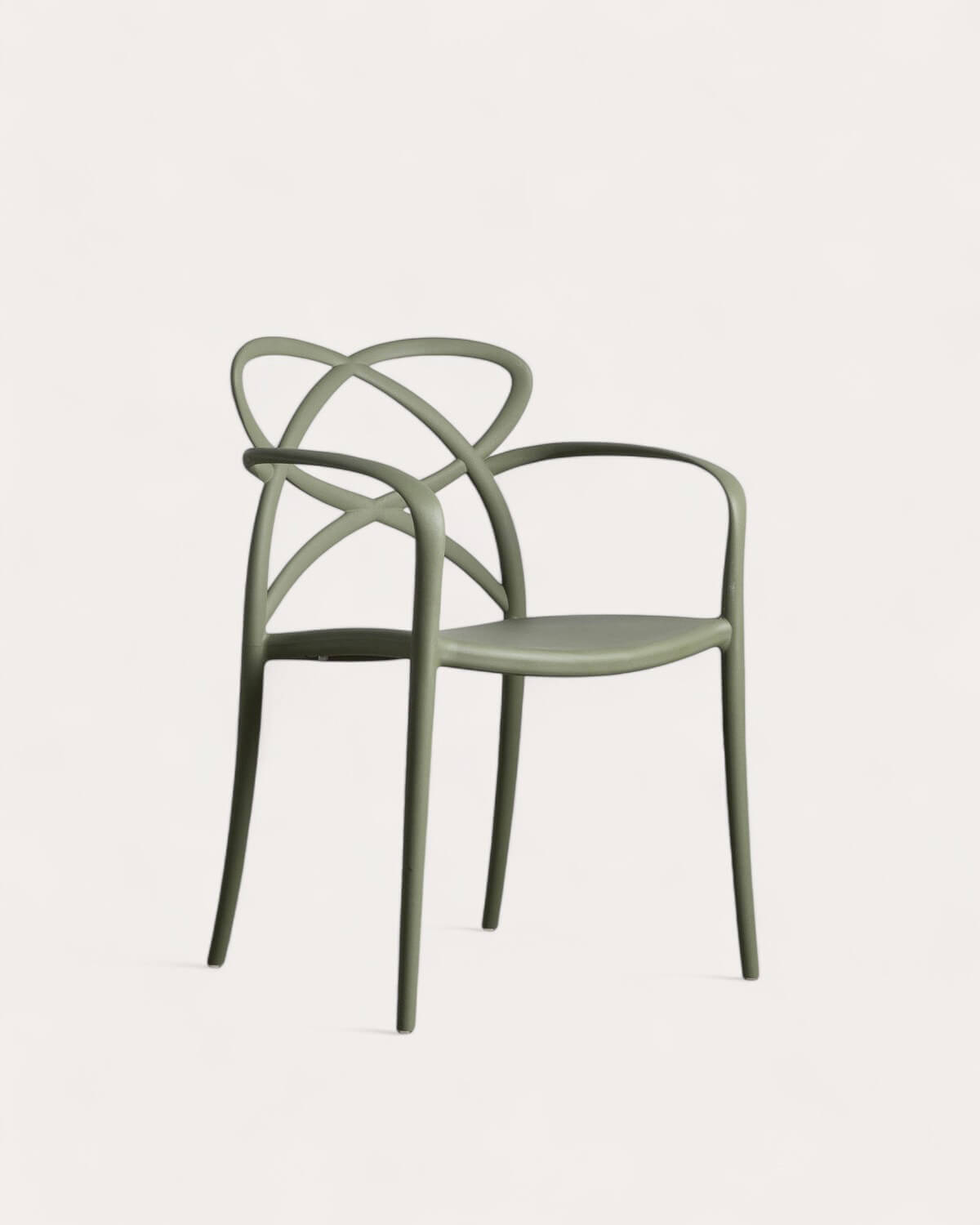 Pack 4 Polypropylene Dining Chairs with Armrests Cielo, gallery image 1