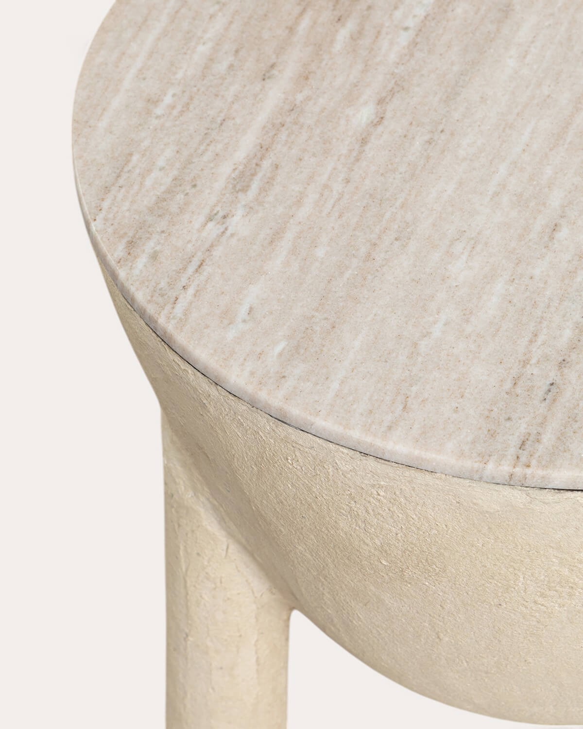 Round Marble and Metal Side Table with Storage (Ø40,5 cm) Lefti, gallery image 6