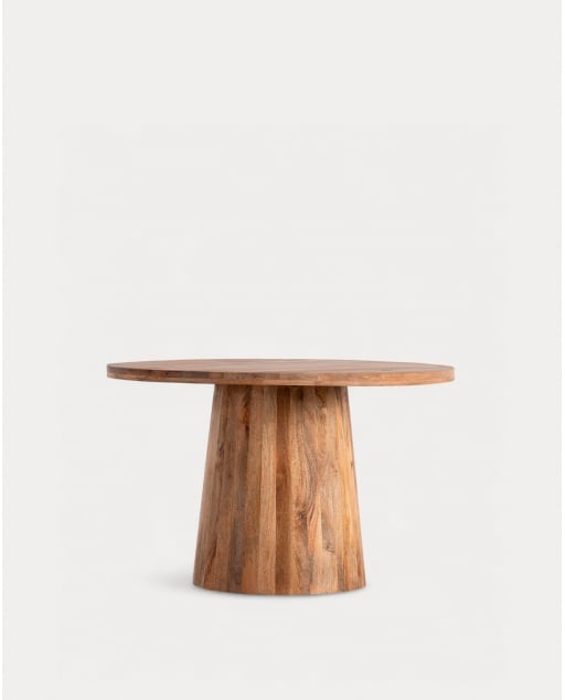 Round Mango Wood Dining Table (Ø120 cm) New Doran