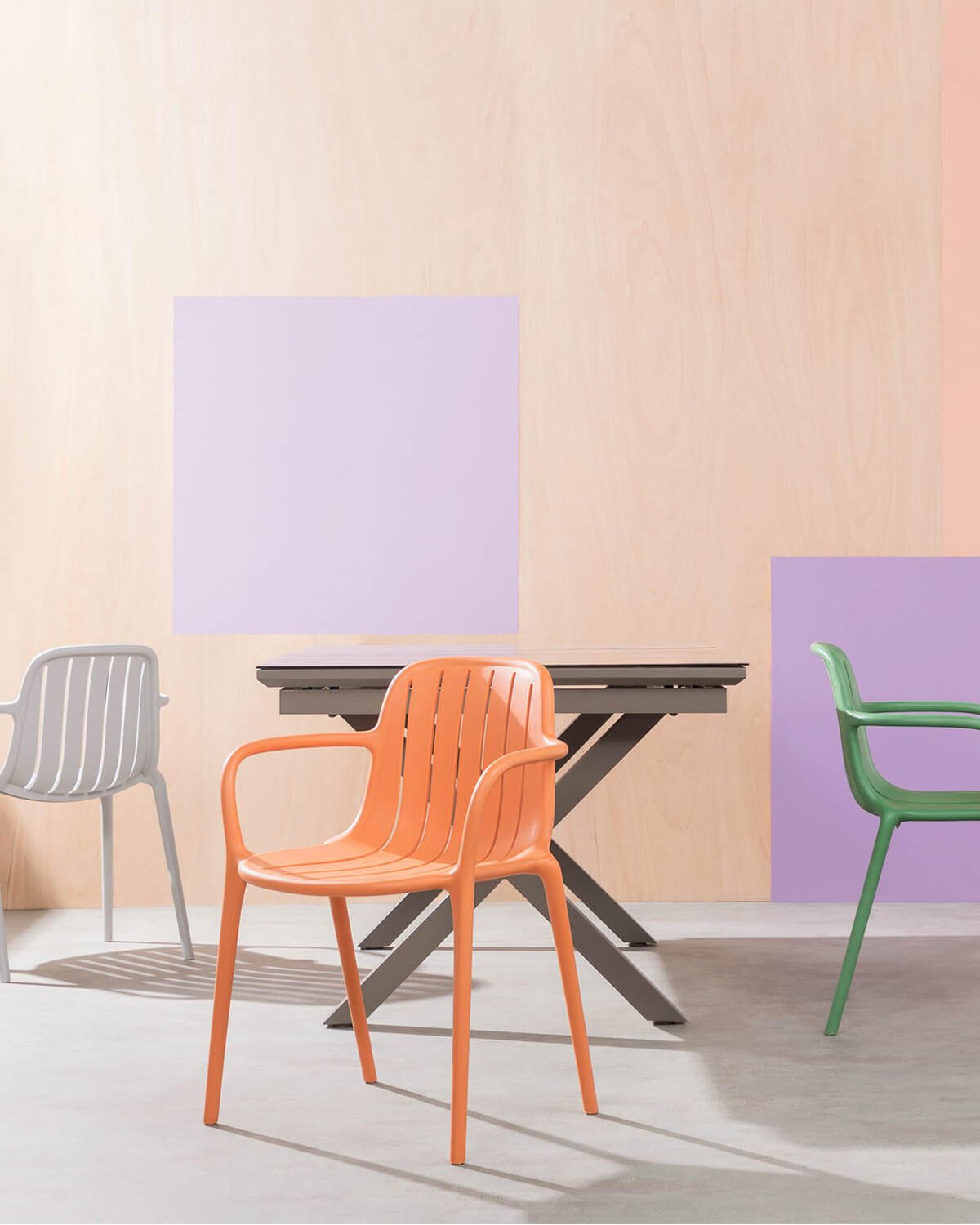 Pack 4 Polypropylene Dining Chairs Brand, gallery image 2