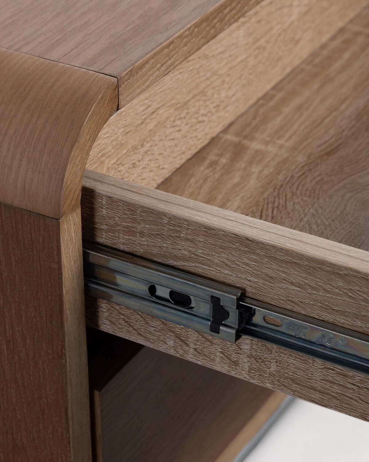 Bedside Table with Wooden and Metal Drawers (50,5x45,5 cm) Tober, gallery image 5