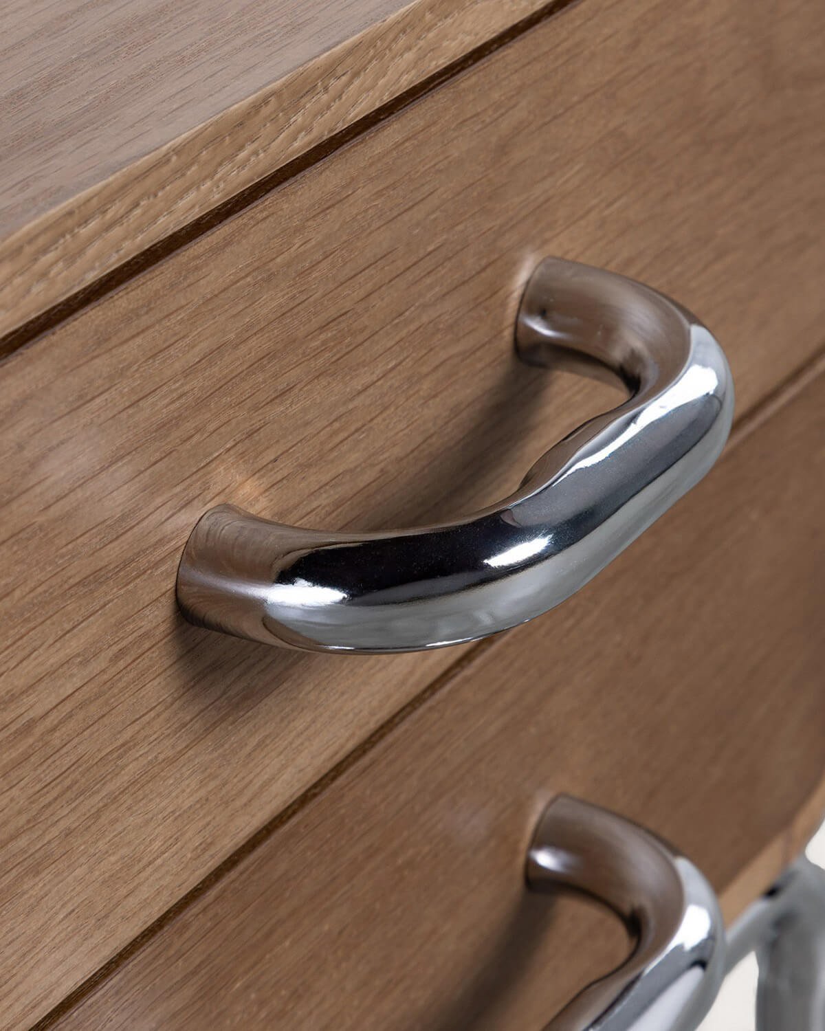 Bedside Table with Wooden and Metal Drawers (50,5x45,5 cm) Tober, gallery image 4