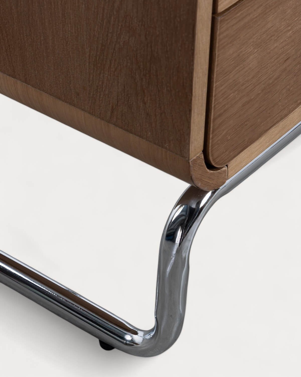 Bedside Table with Wooden and Metal Drawers (50,5x45,5 cm) Tober, gallery image 6