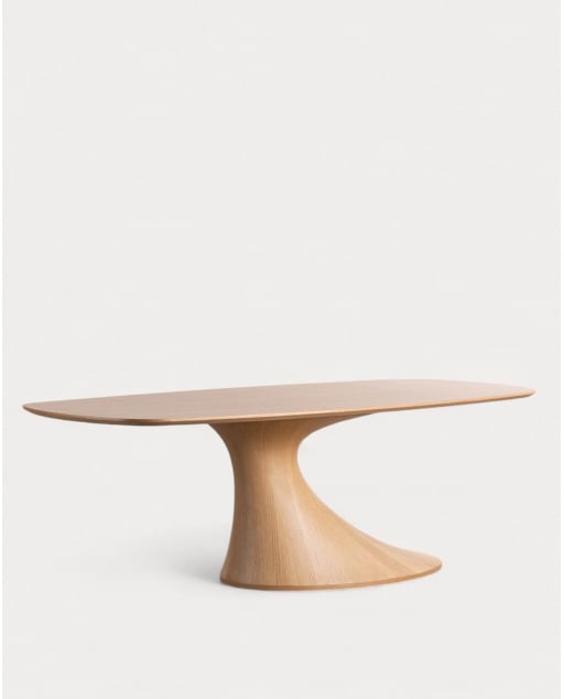 Rectangular Wood and Fiberglass Dining Table (220x100 cm) Flawas
