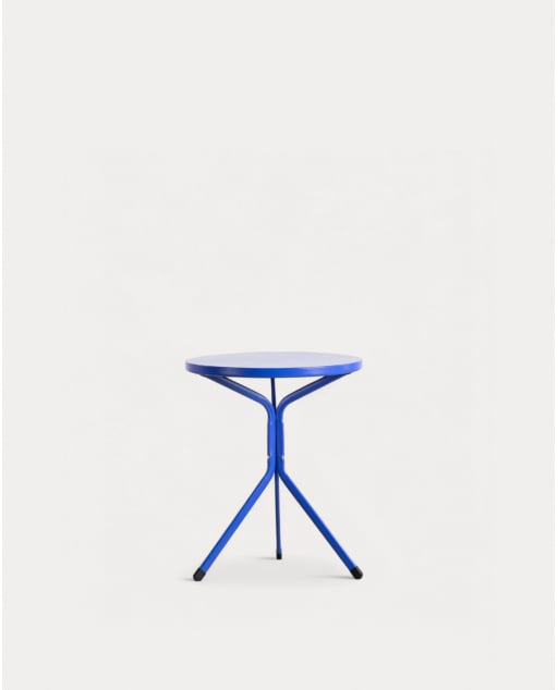 Round Metal Table (Ø60 cm) Enlo - Blue Sapphire