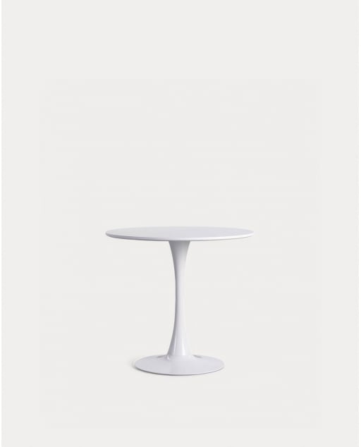 Round Wood and Fiberglass Table (Ø80 cm) Chess Edition