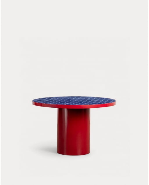 Round Metal and Ceramic Dining Table (Ø122 cm) Zafiro