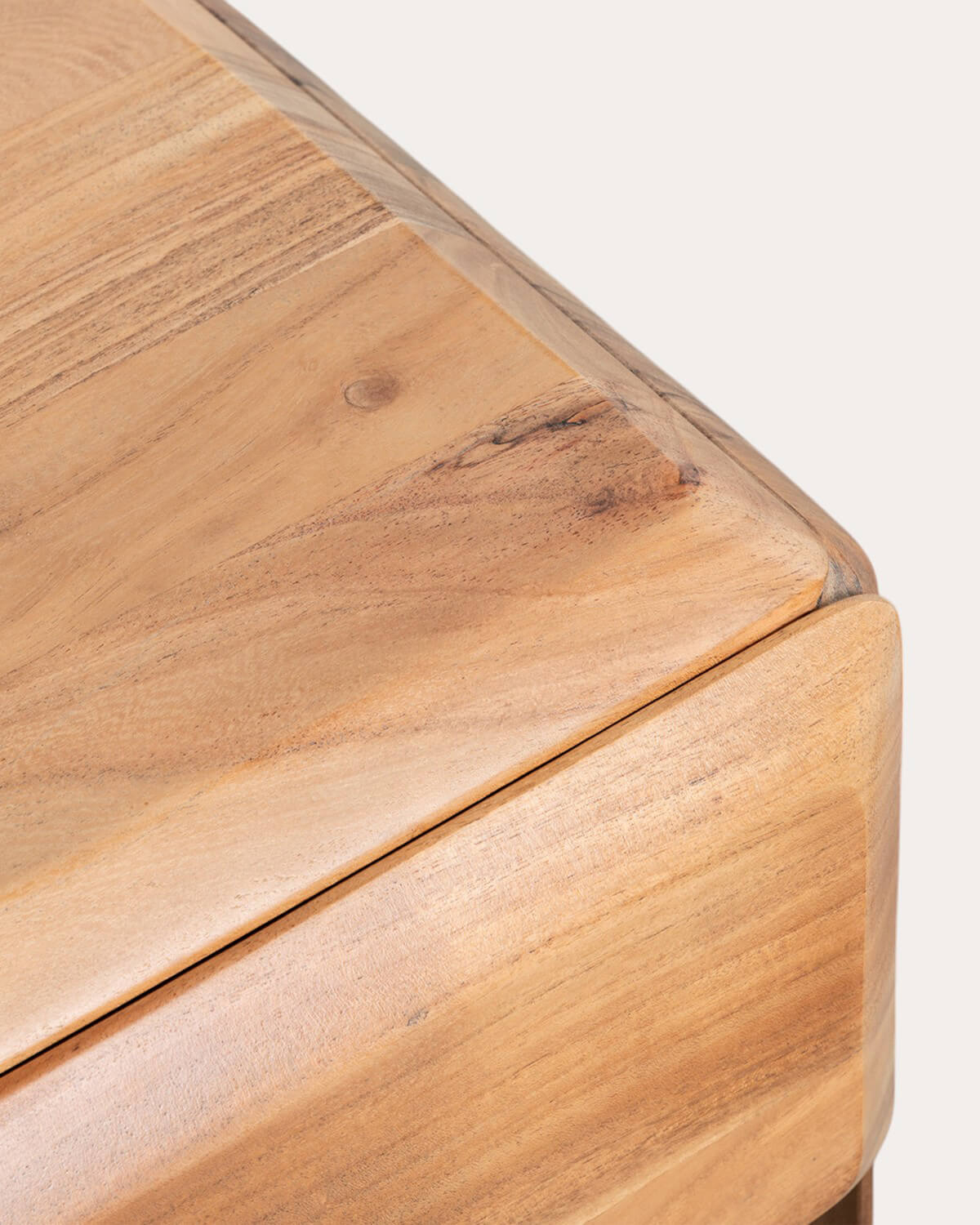 Pack 2 Acacia Wood Bedside Tables (60x40 cm) Lucil, gallery image 8