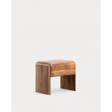 Pack of 2 Acacia Wood Bedside Tables with Drawer (60x40 cm) Lucil Medium-Grade Acacia Wood - The Masie