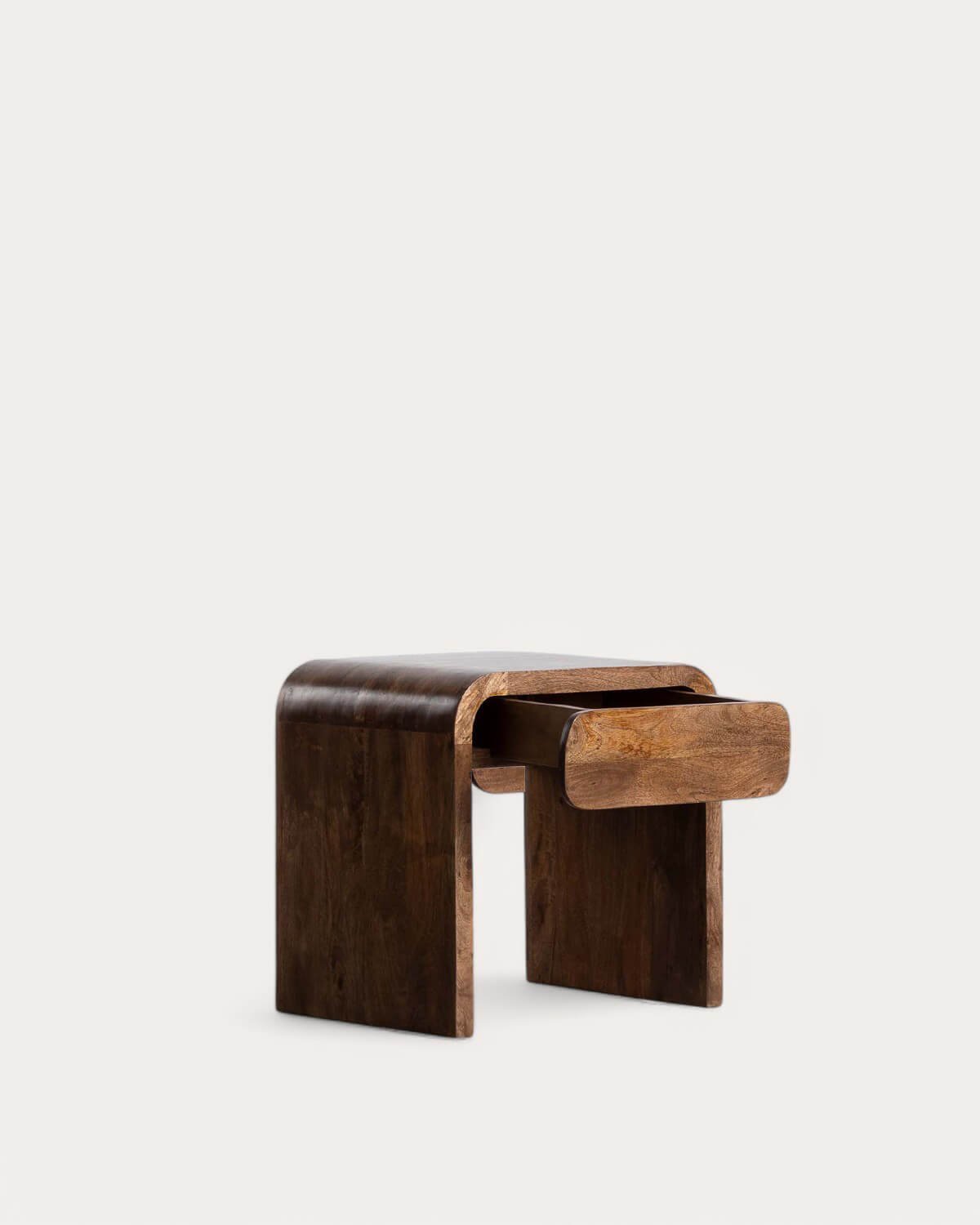 Pack of 2 XL Nightstands with Mango Wood Drawer (61x45.5 cm) Vanile, gallery image 4