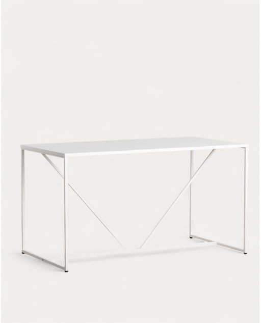 Laminated Steel Desk Ibiza - Beige Seashell