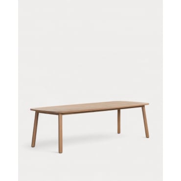 Rectangular Acacia Wood Outdoor Table (240x100 cm) Mirla Light-Coloured Acacia Wood - The Masie