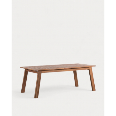 Rectangular Acacia Wood Outdoor Table (200x95 cm) Cael Medium-Grade Acacia Wood - The Masie
