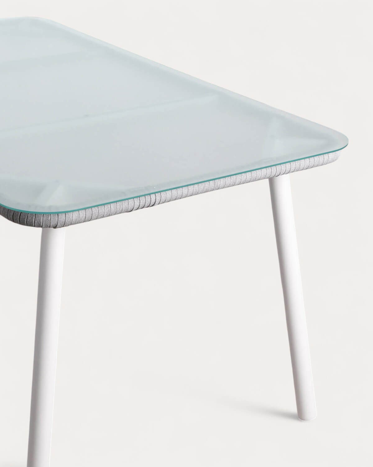 Rectangular Outdoor Table in Aluminium and Glass (160x90 cm) Drian, gallery image 6